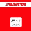 Manitou Telehandler MT5519 Parts Manual 50960057 Rev. C