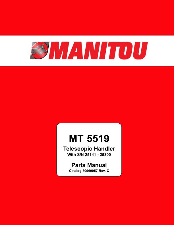 Manitou Telehandler MT5519 Parts Manual 50960057 Rev. C