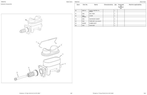 Manitou Telehandler MT6017 Parts Manual 50960037 Rev.B 1