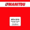 Manitou Telehandler MTA 5519 Parts Manual 50960123 Rev. C