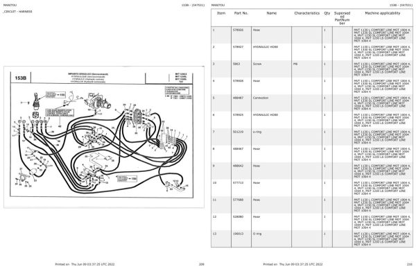 Manitou Telehandler MVT 1130 L COMFORT LINE MOT 1004 4 Parts Catalog 547531 1
