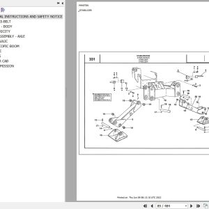 Manitou Telehandler MVT 1130 L COMFORT LINE MOT 1004 42 Parts Catalog 648063