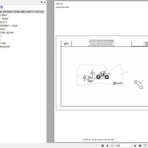 Manitou Telehandler MVT 1332 SL TURBO ORH SERIE M E2 Parts Catalog 648274