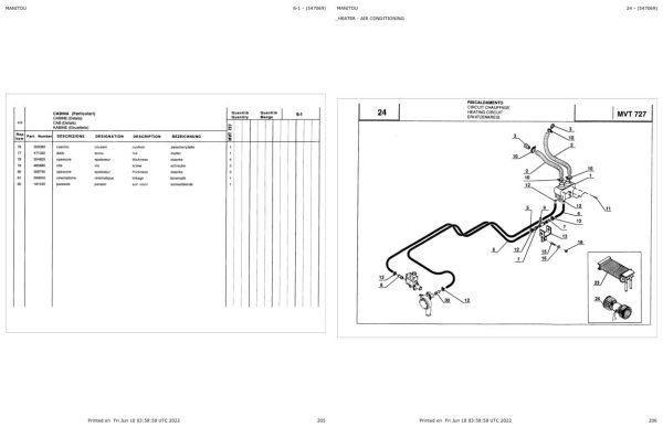 Manitou Telehandler MVT 727 MOT 1004 4 Parts Catalog 547069 1