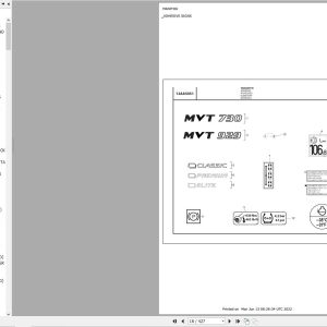 Manitou Telehandler MVT 730 ST3B MVT 929 ST3B Parts Catalog 648945