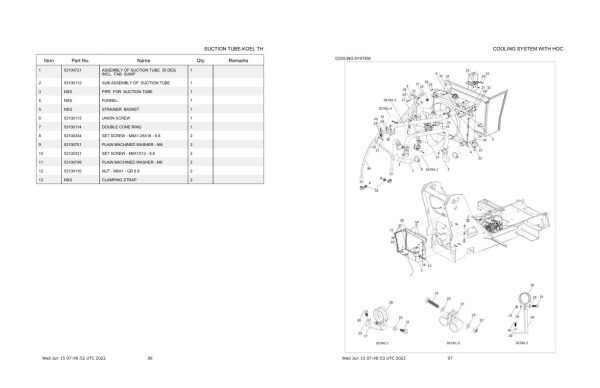 Manitou Telehandler MXT840 Kirloskar Engine Parts Manual 53109856A 1