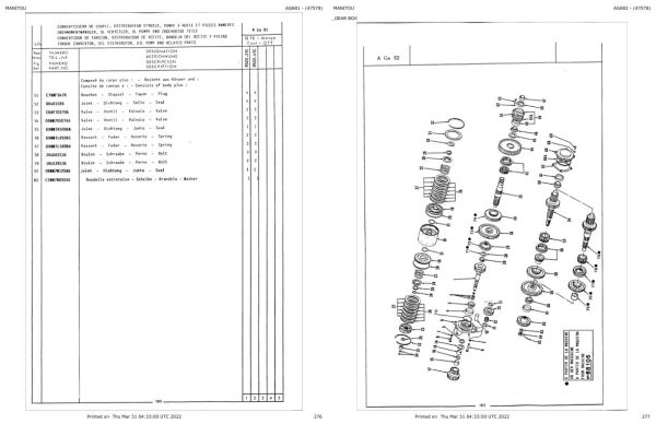 Manitou Telehandler R 522 2 522 4 TC Parts Catalog 47578 1