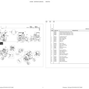 Manitou Telehandler TMT 55 XT Parts Catalog 806265