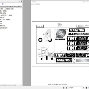 Manitou Telehandler TMT25IS1E3 Parts Catalog 647079 1