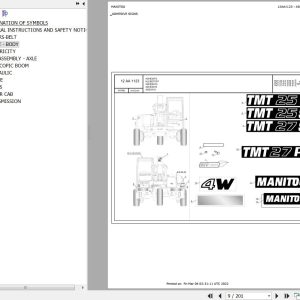 Manitou Telehandler TMT25SKST5S1 Parts Manual 647866 1