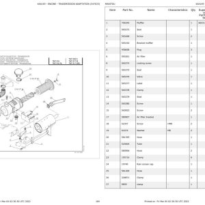Manitou Telehandler TMT315 RL Parts Catalog 547633
