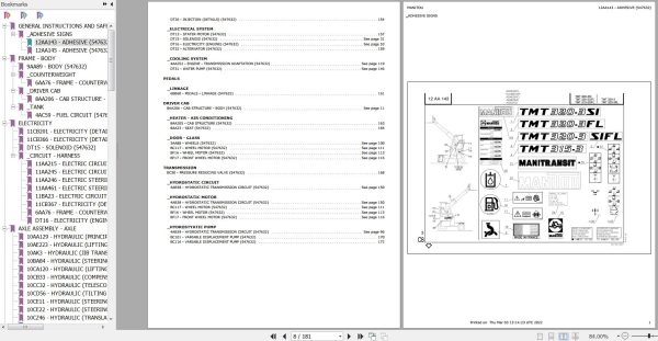 Manitou Telehandler TMT320 3 SIFL Parts Catalog 547632 1