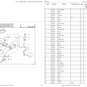 Manitou Telehandler TMT320 FL TURBO Parts Catalog 547043