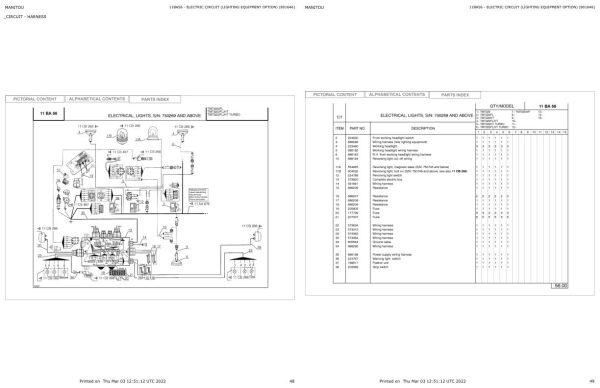 Manitou Telehandler TMT320 HT Parts Catalog 801646