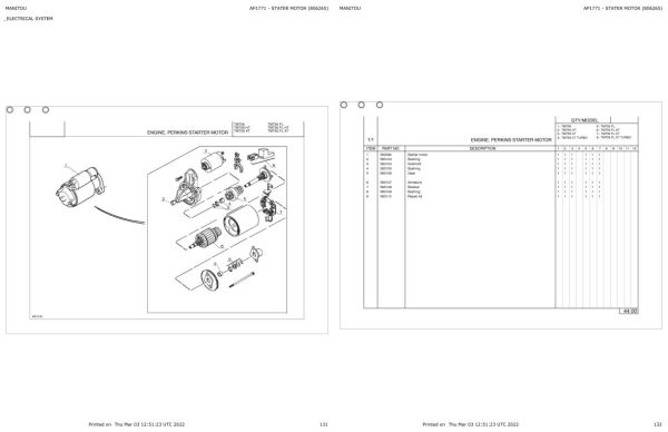 Manitou Telehandler TMT55 HT Parts Catalog 806265