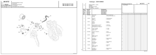 Manitou Telehandler TMT55HT4WT4S2 TMT55XT4WT4S2 Parts Catalog 627876 1