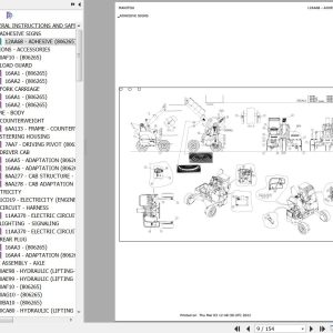 Manitou Telehandler TMT55XT TURBO Parts Catalog 806265 1