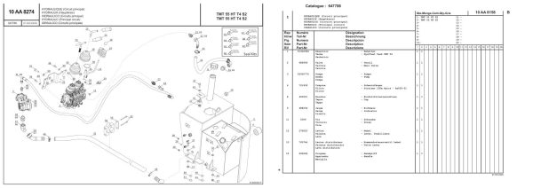 Manitou Telehandlers TMT55HTT4S2 TMT55XTT4S2 Parts Catalog 647788 1