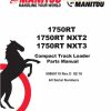 Manitou Track Loader 1750RT 1750RT NXT2 1750RT NXT3 Parts Manual 50960115D