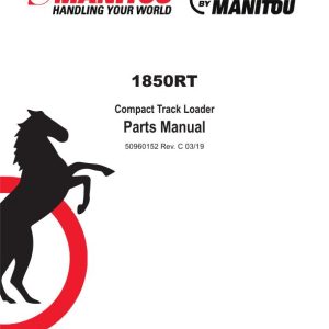 Manitou Track Loader 1850RT Parts Manual 50960152C
