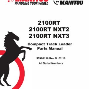 Manitou Track Loader 2100RT 2100RT NXT2 2100RT NXT3 Parts Manual 50960116D