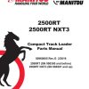 Manitou Track Loader 2500RT 2500RT NXT3 Parts Manual 50960005G
