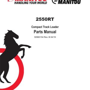 Manitou Track Loader 2550RT Parts Manual 50960154B