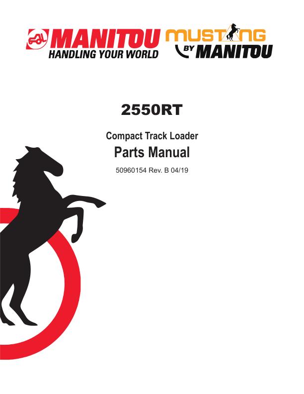 Manitou Track Loader 2550RT Parts Manual 50960154B