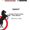 Manitou Track Loader 3200VT Parts Manual 50960134C