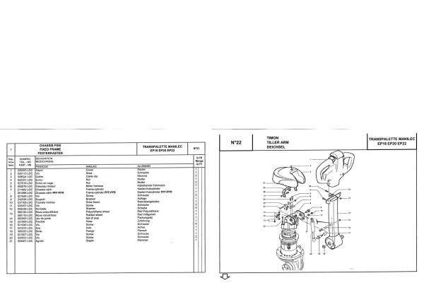 Mannitou Warehousing EP18 EP20 EP22 Parts Catalog 662430 1