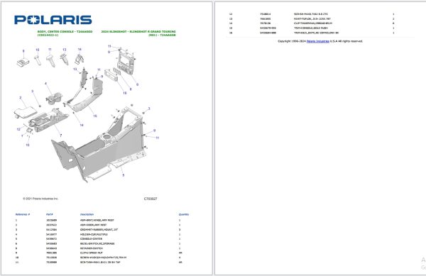 Polaris SLINGSHOT Full Models Updated 2024 Part Manual PDF 1