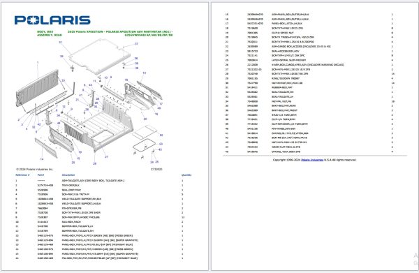 Polaris XPEDITION Full Models Updated 2024 Part Manual PDF 1