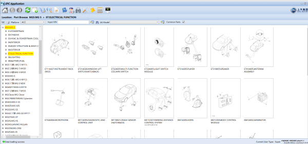 SAIC Roewe MG EPC 11.2024 Electronic Parts Catalog 4