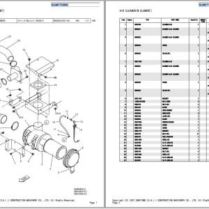 Sumitomo Excavator SH210 5 Spare Parts Catalog 1