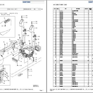Sumitomo Excavator SH240 5 Spare Parts Catalog 1