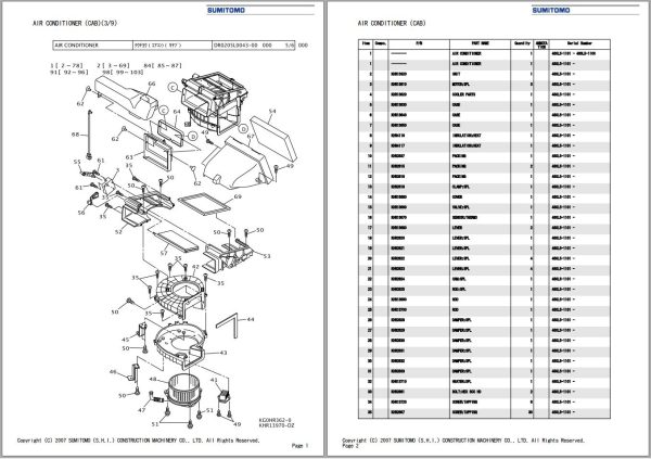 Sumitomo Excavator SH480LHD 5 Spare Parts Catalog 1