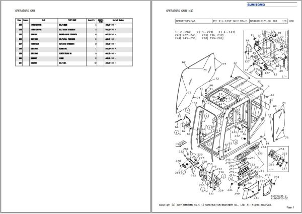 Sumitomo Excavator SH480LHD 5 Spare Parts Catalog 2