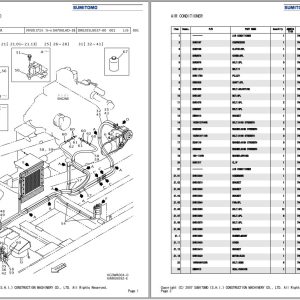 Sumitomo Excavator SH700LHD 3B Spare Parts Catalog 1