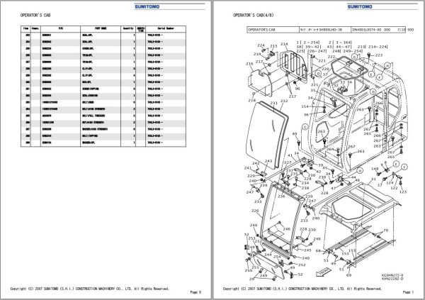 Sumitomo Excavator SH700LHD 3B Spare Parts Catalog 2