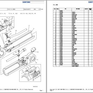 Sumitomo Excavator SH75X 3B BH Spare Parts Catalog 1