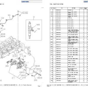 Sumitomo Isuzu 4HK1 XYSS01 Engine Spare Parts Catalog 1
