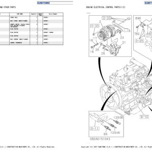 Sumitomo Isuzu 4HK1 XYSS02 Engine Spare Parts Catalog 1