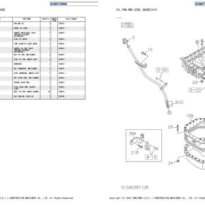 Sumitomo Isuzu 4JJ1 XYSS01 Engine Spare Parts Catalog 1