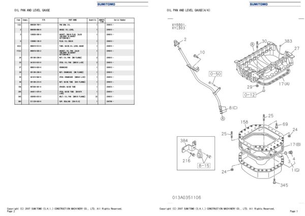 Sumitomo Isuzu 4JJ1 XYSS01 Engine Spare Parts Catalog 1