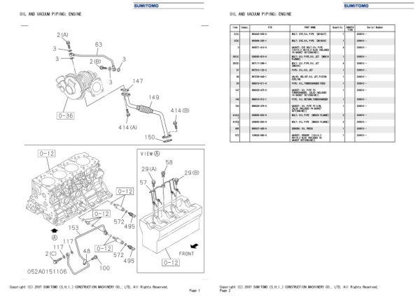 Sumitomo Isuzu 4JJ1 XYSS01 Engine Spare Parts Catalog 2