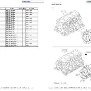 Sumitomo Isuzu 4JJ1 XYSS02 Engine Spare Parts Catalog 1