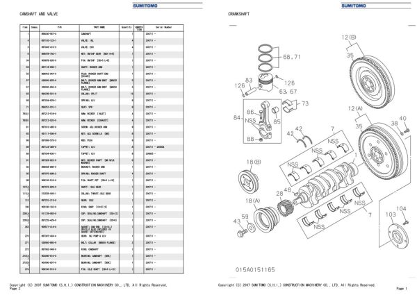 Sumitomo Isuzu 4LE2 XYSS01 Engine Spare Parts Catalog 1