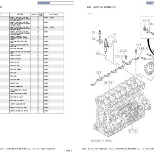 Sumitomo Isuzu 6UZ1 XYSS01 Engine Spare Parts Catalog 1
