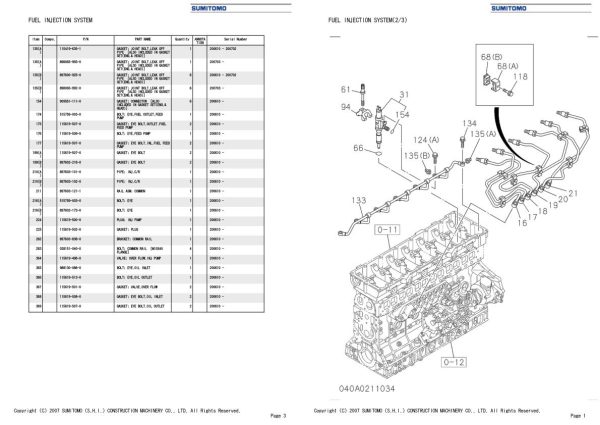 Sumitomo Isuzu 6UZ1 XYSS01 Engine Spare Parts Catalog 1