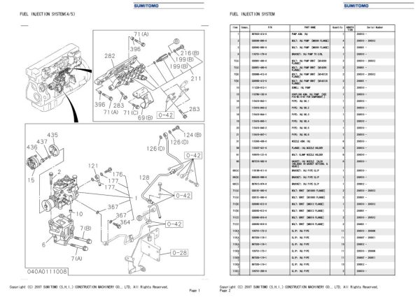 Sumitomo Isuzu 6WG1 XYSS01 Engine Spare Parts Catalog 2
